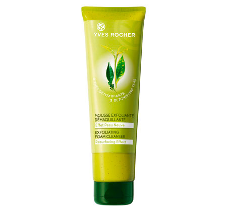 Yves Rocher Nettoyant moussant exfoliant 3 Thes Detoxifiants