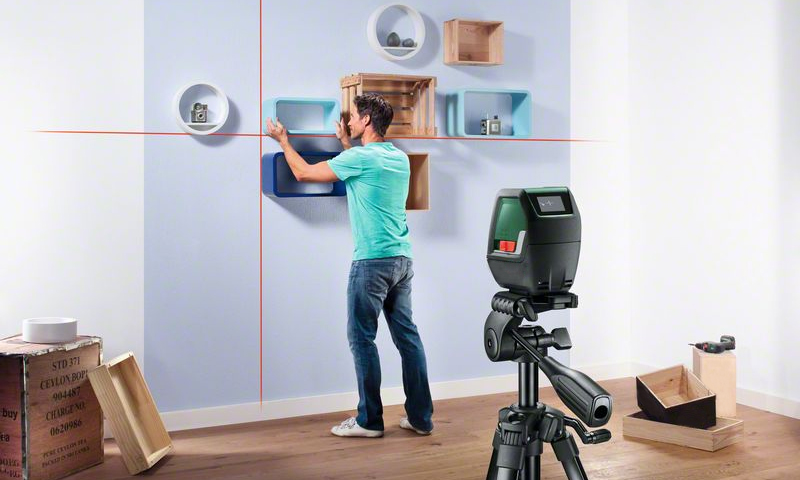 Options de sélection du niveau laser