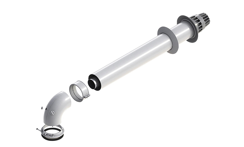 Buderus DN 60/100 - télescope avec pare-brise d'origine