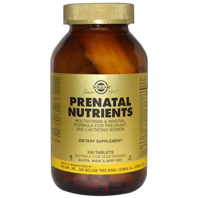 Solgar Prenatal Nutrient - raffermissant et apaisant