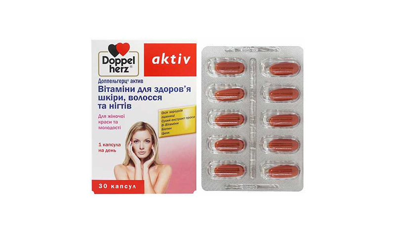 Doppelherz Actif pour des cheveux et des ongles en santé - avec des extraits de céréales