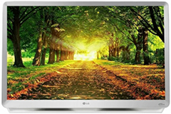 LG 27TK600V-WZ - Téléviseur blanc avec guide de programme
