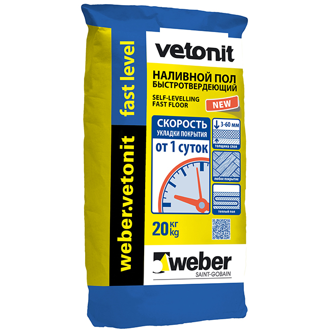 Weber Vetonit Fast Level - pour une chambre spacieuse