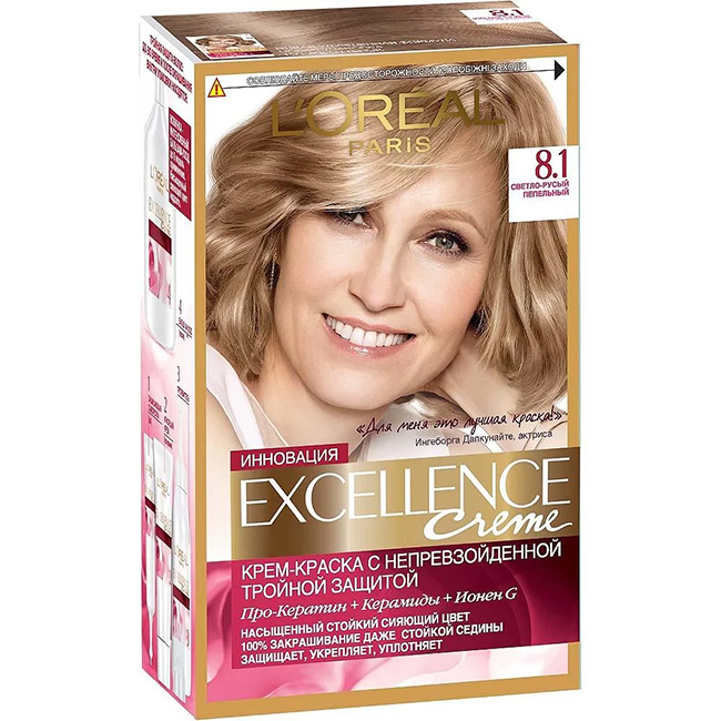LOREAL Excellence Creme - la peinture la plus résistante avec sérum protecteur et kératine