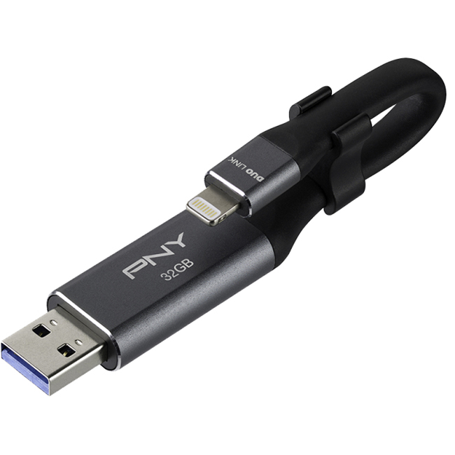 Câble PNY Duo-Link pour appareils Apple - Clé USB 3 en 1