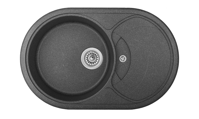 Longran Eclipse ELG 780.500 - évier rond en granit artificiel avec aile