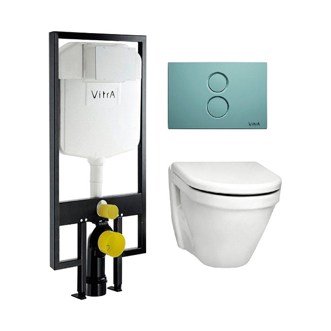 VitrA S50 9003B003-7200 - Toilette murale solide et pratique avec installation