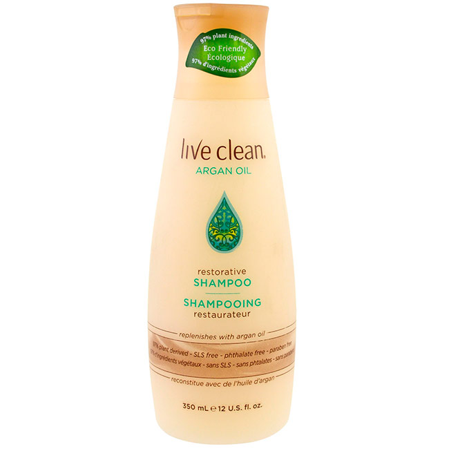 LIVE CLEAN shampooing réparateur à l'huile d'argan