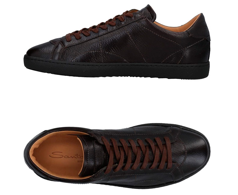 SANTONI en cuir texturé