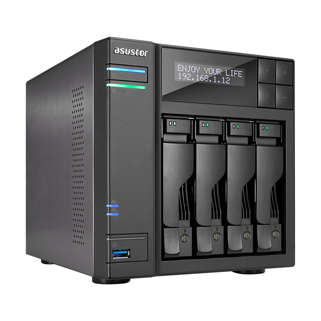 Asustor AS6404T - système productif sous la médiathèque