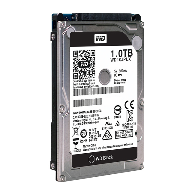 WD BLACK (WD10JPLX) - un disque dur productif pour les ordinateurs portables puissants